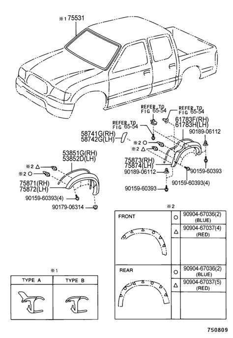 toyota fender flare parts diagram.